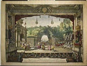 Bellotto Prints: Ballet Le Turc Genereux in the Vienna Burgtheater
