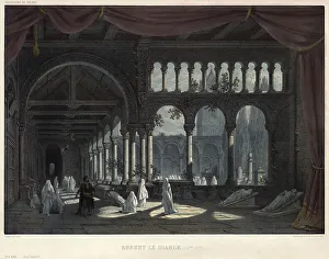 Paris Opera Prints: Ballet of the Nuns in the Opera Robert Le Diable by Giacomo Meyerbeer
