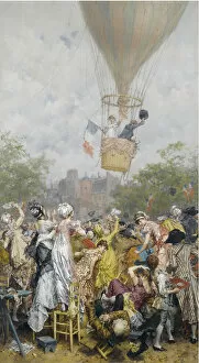 Balloonist Collection: Balloon Ascent. Artist: Kaemmerer, Frederik Hendrik (1839-1902)