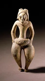 Slip Painted Ceramic Prints: Ballplayer Figure, between 400 and 600. Creator: Unknown