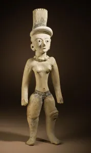 Slip Painted Ceramic Prints: Ballplayer Figure, between 600 and 900. Creator: Unknown