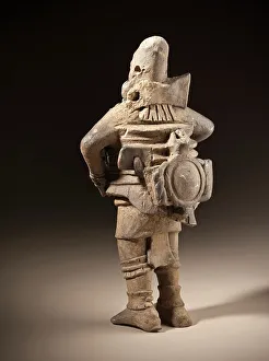 Guatemala Prints: Ballplayer Figure in Costume (image 2 of 2), between 550 and 850. Creator: Unknown