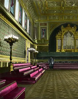 The ballroom, Buckingham Palace, London, late 19th or early 20th century The ballroom, Buckingham Palace, London, late 19th or early 20th century