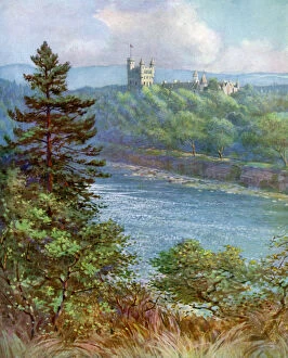 River Dee Gallery: Balmoral Castle, Aberdeenshire, Scotland, 1924-1926.Artist: FC Varley