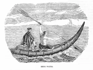Paddling Prints: A balsa, 1839. Creator: Unknown