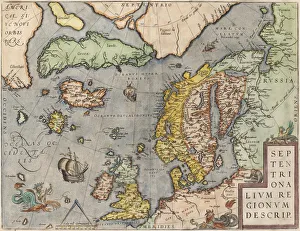 Livonia Prints: The Baltic Sea (From: Theatrum Orbis Terrarum)
