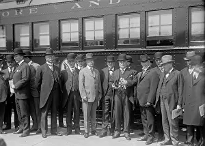 Businessmen Prints: Baltimore And Ohio Railway - Cabinet Officers Inspecting Saftey First Train: Redfield