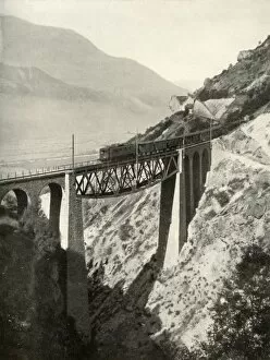 Allen Gallery: The Baltschieder Viaduct on the Lotschberg main line... 1935-36. Creator: Unknown
