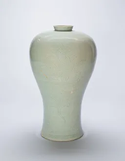 Goryeo Prints: Baluster-Shaped Vase with Lotus Flowers, Korea, Goryeo dynasty (918-1392)
