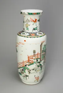 Kangxi Period Prints: Baluster Vase with Women Performing the Four Accomplishments