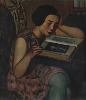 Bambina che legge (Little girl reading). Creator: Marussig, Pietro (1879-1937)