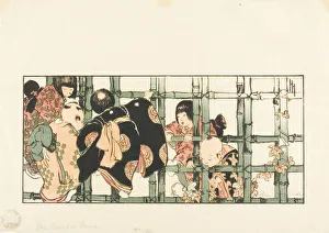 Helen Hyde Prints: The Bamboo Fence, 1904. Creator: Helen Hyde