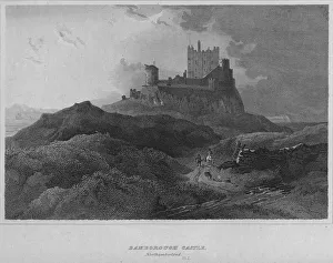 Bamborough Castle, Northumberland, 1814. Artist: John Greig