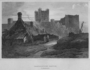Bamburgh Prints: Bamborough Castle, Northumberland, 1814. Artist: John Greig