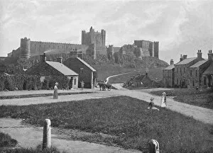 Bamborough Castle, from the village, c1896
