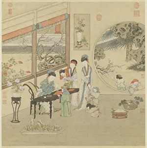 Qing Dynasty Prints: Ban Zhao teaching, First half of the 18th century