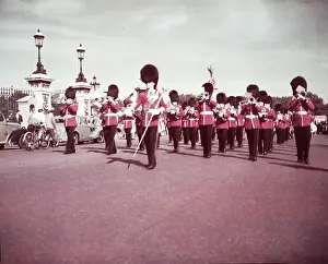 Parade Prints: Band of Guards in the Mall, London, c1955. Creator: Arthur Charles Kirby Ware