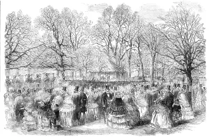 The Band of the Royal Horse-Guards, Blue Playing in Kensington-Gardens, 1856. Creator: Unknown