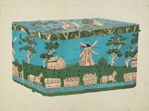 Painted Collection: Bandbox, c. 1953. Creator: Jessie M Youngs