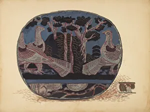 Pheasant Prints: Bandbox Cover, c. 1936. Creator: Stewart Wheeler