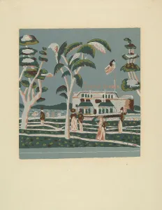 Bandbox Prints: Bandbox Design, 1935/1942. Creator: Unknown