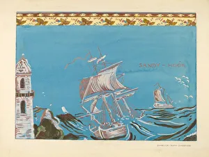 Bandbox Prints: Bandbox Design, c. 1937. Creator: Isabella Ruth Doerfler