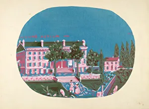 Bandbox Design (Deaf and Dumb Asylum), c. 1939. Creator: Martin Partyka