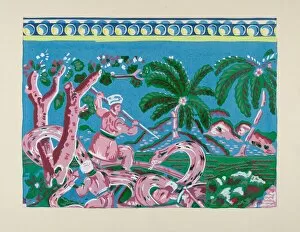 Naive Art Collection: Bandbox Paper, c. 1937. Creator: Martin Partyka