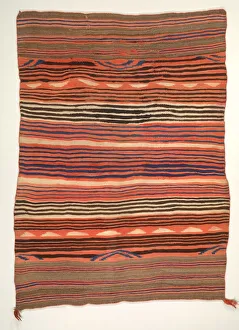 Transitional Period Prints: Banded Wearing Blanket (diyugi), c. 1880-1890. Creator: Unknown