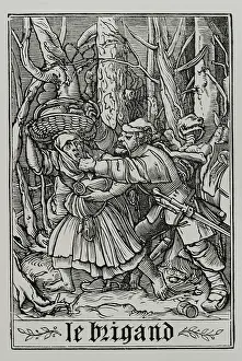 The Bandit from "The Dance of Death", 1547, (1877). Creator: Unknown