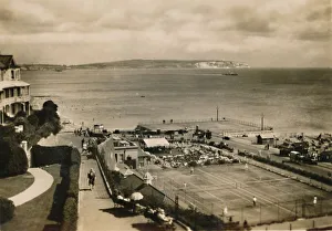 Bandstand & Tennnis Courts, Shanklin, I. W. c1920. Creator: Unknown