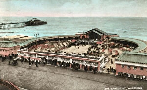 Bandstand Collection: The bandstand, Worthing, West Sussex, early 20th century