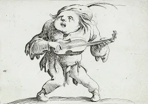 A Bandy-Legged Man Playing the Guitar, 1616. Creator: Jacques Callot
