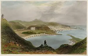 1840 Prints: Banff, (View from East Bank of River), c1840. Creator: William Henry Bartlett