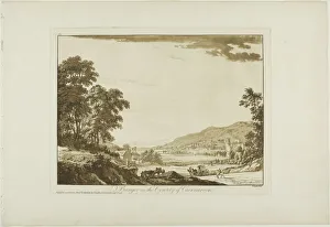Paul Sandby Prints: Bangor in the County of Caernarvon, 1776. Creator: Paul Sandby