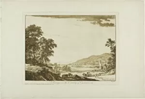 Caernarvon Caernarvonshire Wales Gallery: Bangor in the County of Caernarvon, 1776. Creator: Paul Sandby