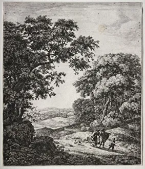 1609 10 1690 Prints: the banishment of Hagar and Ishmael. Creator: Anthonie Waterloo (Dutch, 1609 / 10-1690)
