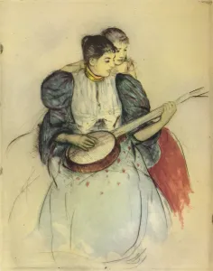 Cassatt Prints: The Banjo Lesson, 1893, (1946). Artist: Mary Cassatt