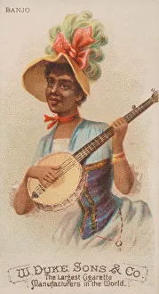 Banjo Player Prints: Banjo, from the Musical Instruments series (N82) for Duke brand cigarettes, 1888. 1888