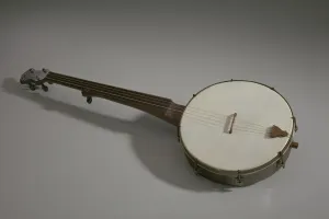 Diaspora Prints: Banjo made in the style of William Esperance Boucher, Jr. ca. 1850s. Creator: Unknown