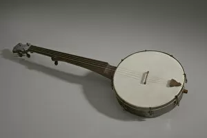 Diaspora Gallery: Banjo made in the style of William Esperance Boucher, Jr. ca. 1850s. Creator: Unknown
