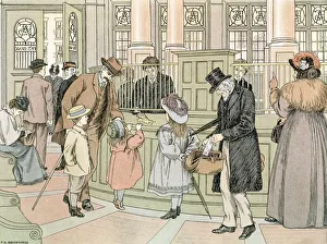 Shopper Prints: The Bank, 1899. Artist: Francis Donkin Bedford