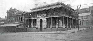 Brisbane Prints: Bank of Australasia, Corner Queen and Wharf Streets, Brisbane, 1921. Creator: Jack Bain