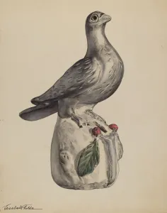 Fulda Elisabeth Prints: Bank (Dove), c. 1937. Creator: Elisabeth Fulda