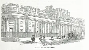 Threadneedle Street Prints: The Bank of England, 1853. Creator: Unknown