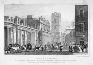 Tombleson Prints: The Bank of England, City of London, 1827. Artist: William Tombleson