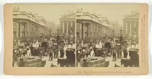 City Of London England Gallery: Bank of England, from Mansion House, London, 1891. Creator: BW Kilburn