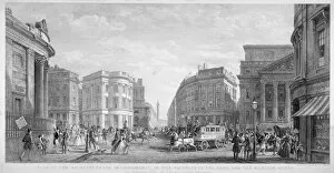 Thomas Higham Gallery: The Bank of England and the newly-straightened Princes Street, City of London, 1837
