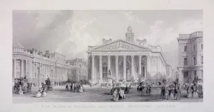 Stock Market Prints: Bank of England, Threadneedle Street, London, c1850. Artist: Thomas Abiel Prior