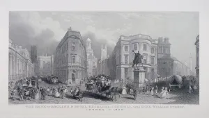 The Iron Duke Prints: Bank of England, Threadneedle Street, London, (1840?) Artist: Henry Wallis
